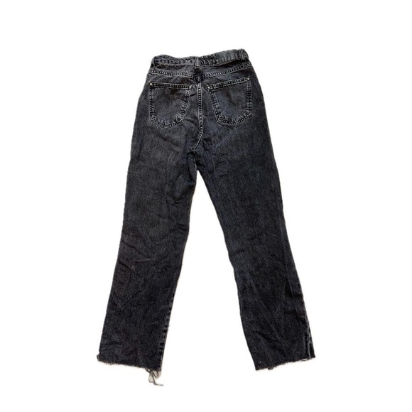 Zara High Waisted Black Denim Mom Jeans - Picture 2 of 5